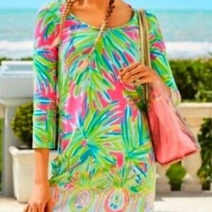 Lilly Pulitzer Vibrant Pink, Green and Light blue dress size M